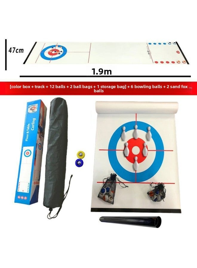Table Curling Toy Family Gathering Game Table Curling Table Game Children's Dryland Sandpot Bowling Props